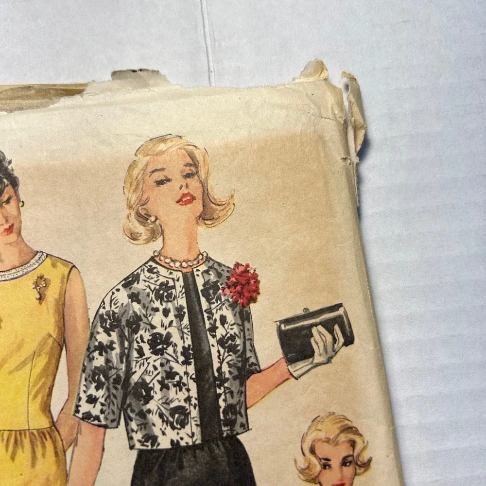 Simplicity Vintage 1960's Pattern #3882 Jr/Misses One Piece Dress/Jacket Size 14